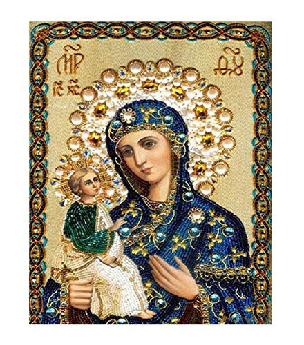 Full Display Religion Diamond Embroidery 5D Diamond Painting Cross Stitch Diamond Mosaic Daimond New Round 12x16" Frameless