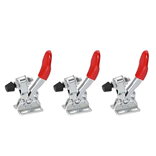 uxcell 3 Pcs Hand Tool Vertical Toggle Clamp Quick Release Clamp 220 Lbs/100kg Holding Capacity