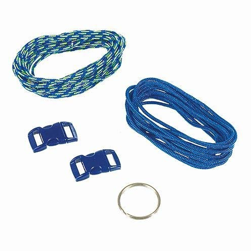 Efco Paracord Starter kit Assorted 2 mm x 2 m 5 Parts Blue Light Green White, 20 x 10 x 5 cm