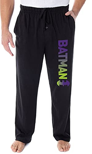 DC Comics Men's Batman Pajama Pants Ombre Script Logo Loungewear Sleep Pants -3X-Large- Black