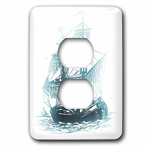 3dRose lsp-56311-6 Pirate Ship On The Ocean - Halloween Art 2 Plug Outlet Cover 3dRose lsp-56311-6 Pirate Ship On The Ocean - Halloween Art 2 Plug Outlet Cover