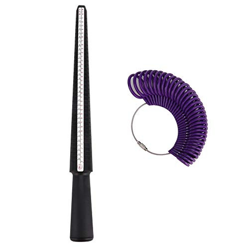 Alucy Plastic Ring Sizer Mandrel Stick Finger Gauge Ring Jewelry Measuring Tool Finger Ring Sizer