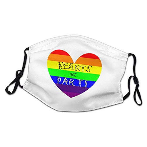 Hearts Not Parts Adjustable Kids Face Mask Reusable Dust Mask Washable Face Masks Black