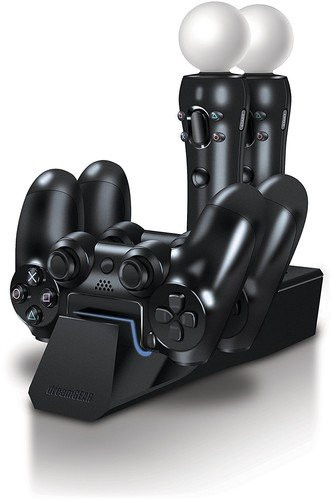 dreamGEAR Quad Dock VR Compact Charge Dock Black