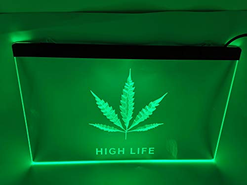 jxledsign Green high Life Bar Beer Pub Led neon Light Sign