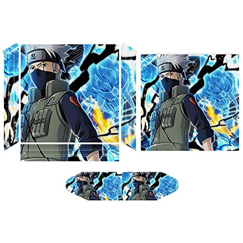 Naruto Kakashi PS4 sticker skin, console and controller full protection, accurate hole position and whole body decals are suitable for PS4 pro