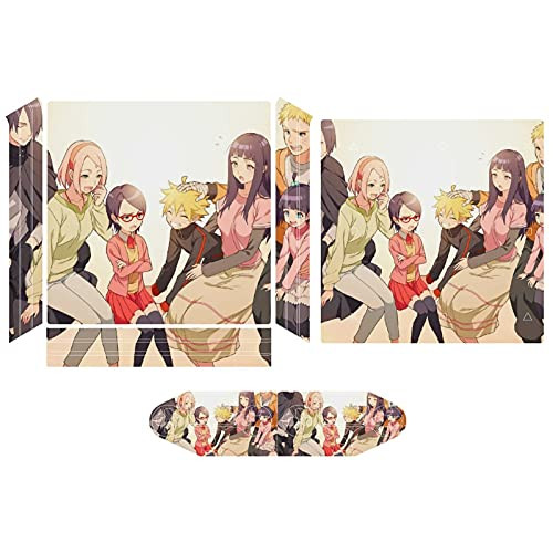 Naruto And Sasuke Family PS4 sticker skin, console and controller full protection, accurate hole position and whole body decals are suitable for PS4 pro