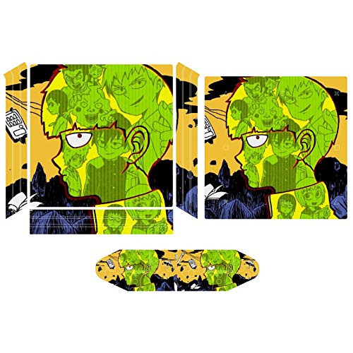 Arataka Reigen Purified Salt Mob Psycho 100 PS4 sticker skin, console and controller full protection, accurate hole position and whole body decals are suitable for PS4 pro