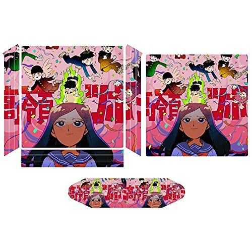 Mob Psycho 100 PS4 sticker skin, console and controller full protection, accurate hole position and whole body decals are suitable for PS4 pro