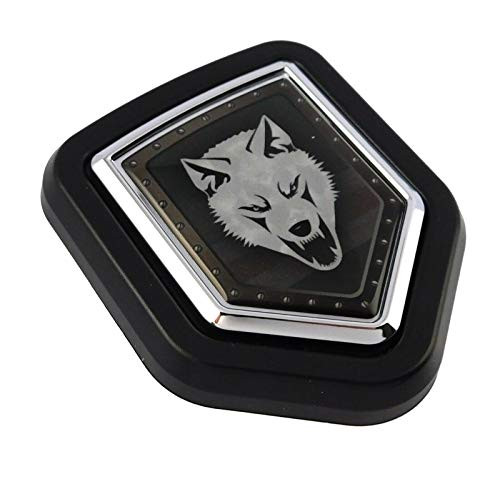 Chechnya Chechen wolf flag Car Truck Black Shield Grill Badge chrome emblem 2.6" x 3.1"