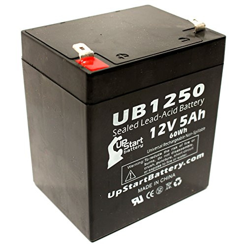 Replacement for ADT Security Alarm Safewatch Pro 3000EN Battery -12V, 5Ah, 5000mAh, F1 Terminal, AGM, SLA- - Includes Two F1 to F2 Terminal Adapters