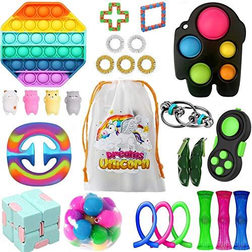 26 Pack Sensory Fidget Toys Set,Stress Relief Hand Toys for Adults Kids ADHD ADD Anxiety Autism, Perfect for Birthday Party Favors, School Classroom Rewards, Carnival Prizes, Pinata Goodie Bag Fillers 26 Pack Sensory Fidget Toys Set,Stress Relief Hand Toys for Adults Kids ADHD ADD Anxiety Autism, Perfect for Birthday Party Favors, School Classroom Rewards, Carnival Prizes, Pinata Goodie Bag Fillers