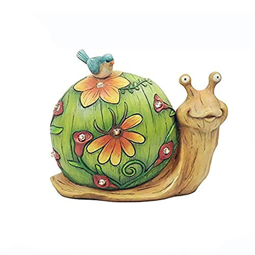 CALIDAKA Garden Statue Snail Figurine Solar Powered Resin Animal Sculpture LED Solar Snail Lights Solar Garden Statue Lights for Indoor Outdoor Decoration Patio Lawn Yard Art Ornaments Gift CALIDAKA Garden Statue Snail Figurine Solar Powered Resin Animal Sculpture LED Solar Snail Lights Solar Garden Statue Lights for Indoor Outdoor Decoration Patio Lawn Yard Art Ornaments Gift