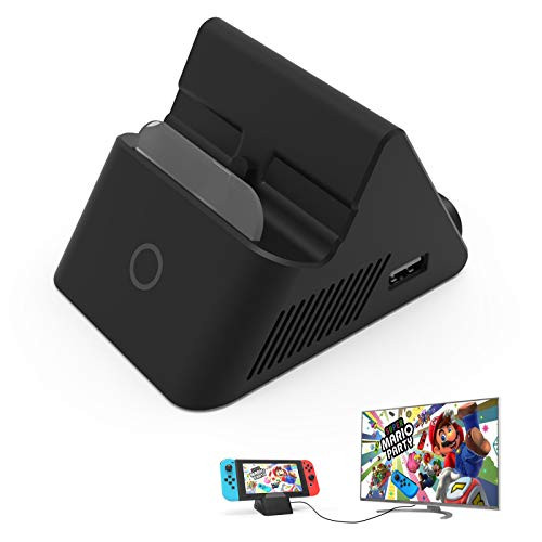 Dock Station for Nintendo Switch, KSW KINGDO TV Adapter for Switch, Portable Charging Stand with USB Ports, Replacement TV Dock Station with HDMI Cable for Switch