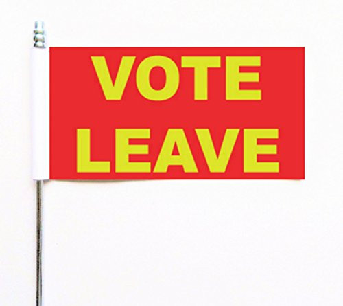 Vote Leave Yellow on Red Ultimate Table Desk Flag