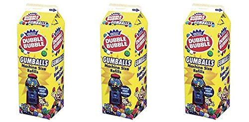 America's Original Dubble Bubble Gumballs Machine Size Refills, 20 oz, Pack of 3