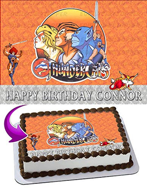 Cakecery ThunderCats Edible Cake Image Topper Personalized Birthday Cake Banner 1/4 Sheet Cakecery ThunderCats Edible Cake Image Topper Personalized Birthday Cake Banner 1/4 Sheet