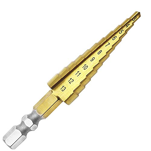 Drill Bit 1pc Titanium Hex Step Cone Drill Bit Hole Cutter 3-13MM HSS 4241 For Sheet Metal Wood Drilling Power Tools