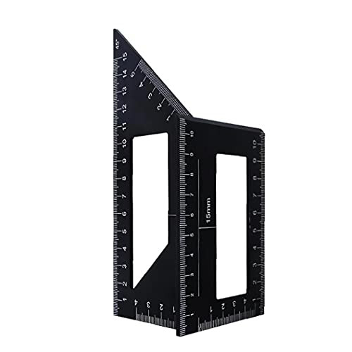3D Mitre Angle Measuring Tool 45/90 Degree Angle Ruler Woodworking Measure Ruler Square Angle Ruler Tool T Shape Carpenter Square Comaptible with Engineers