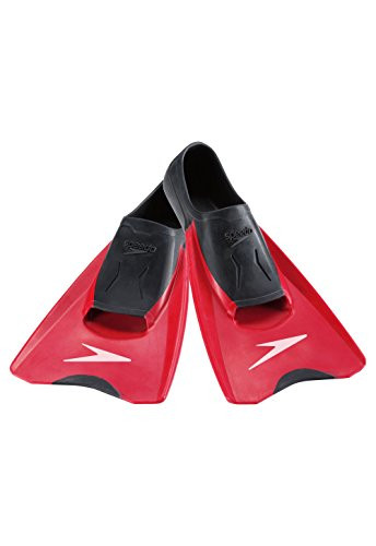 Speedo Unisex Swim Training Fin Switchblade , Black/Red, S - Youth Shoe Size 6-7 | Women's Shoe Size 7-8 | Men's Shoe Size 5-6