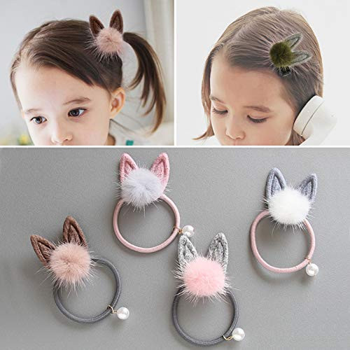 Fashion 1Pc Cute Bow Cat Earshair Ropes Children Elastic Rubber Hair Band Girls Baby Headwear Kids Clip Headdress