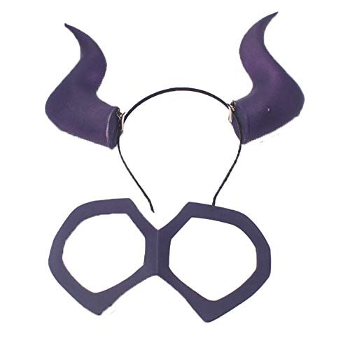 My Hero Academia Mt. Lady Yu Takeyama Horn Clips Eye Patch EVA Cosplay Prop Purple