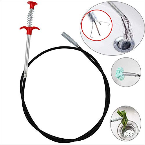 Plumbing Snake, Drain Clog Remover Tool, Drain Hair Clog Remover Tool, Sink Drain Clog Remover, Drain Cleaner Tool For Sink, Tube Drain Cleaning 99Inch