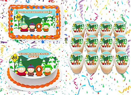South Park Cake Topper Edible Image Personalized Cupcakes Frosting Sugar Sheet -8" X 11" Cake Topper-