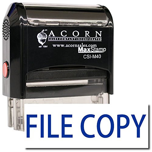 MaxStamp - Large Self-Inking File Copy Stamp -Blue Ink-