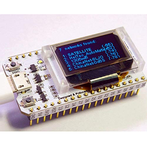 DIYElectronic ESP32 Bluetooth WiFi Kit OLED Blue 0.96 inch Display Module CP2102 32M Flash 3.3V-7V Internet Development Board for Arduino
