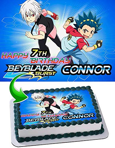 Beyblade Edible Image Cake Topper Party Personalized 1/4 Sheet