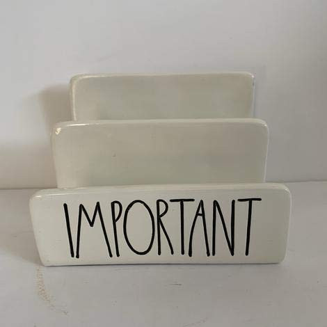 Rae Dunn IMPORTANT Office Desk Organizer - ceramic - very rare