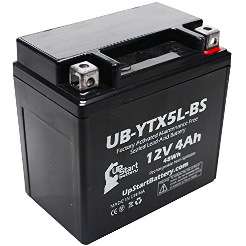 Replacement for 2005 Polaris Predator, Sportsman, Outlaw 90CC Factory Activated, Maintenance Free, ATV Battery - 12V, 4Ah, UB-YTX5L-BS