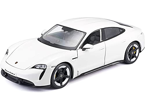 Porsche Taycan Turbo S White 1/24 Diecast Model Car by Bburago 21098 Porsche Taycan Turbo S White 1/24 Diecast Model Car by Bburago 21098