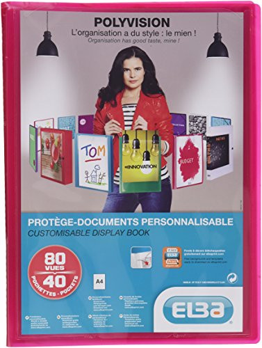 Elba Polyvision Display Pockets Plastic -Pack of 1- - Assorted Colors