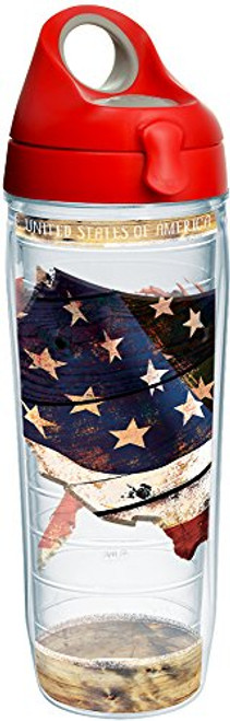 Tervis 1263797 Woodgrain American Flag Insulated Tumbler with Wrap and Red with Gray Lid 24oz Water Bottle Clear Tervis 1263797 Woodgrain American Flag Insulated Tumbler with Wrap and Red with Gray Lid 24oz Water Bottle Clear