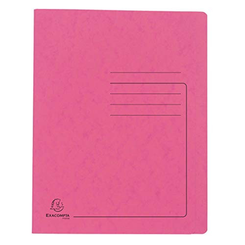 Exacompta A4 Pink Flat Bar File 355g Pressboard