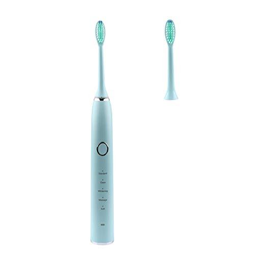 Outstanding® Electric Toothbrush Sonic Brush Oral Care Personal Powered Toothbrushes Gum Care Sensitive Teeth Whitening Soft Deep Cleaning Mode Replacement Toothbrush Head Blue Outstanding® Electric Toothbrush Sonic Brush Oral Care Personal Powered Toothbrushes Gum Care Sensitive Teeth Whitening Soft Deep Cleaning Mode Replacement Toothbrush Head Blue
