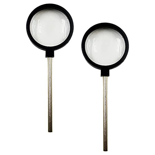 Scicalife 2pcs Optical Lens Set Convex Lens Concave Lens with Handle Kids Physical Optical Experiment Tool for Teaching Light Spectrum Physics Prism Labs 50mm