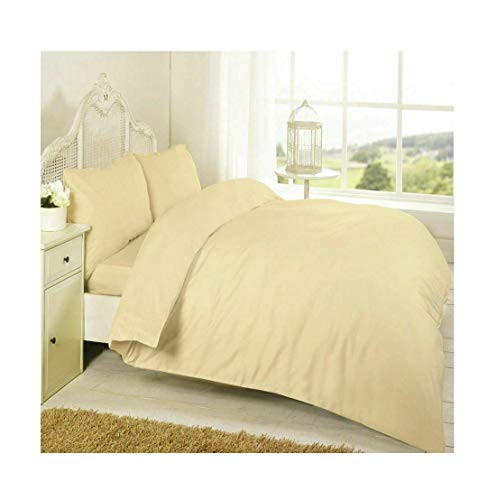 Rimi Hanger T200 Extra Deep with 16 Inches/40cm Box Percale Fitted Bed Sheets Latte Pillow Cases One Size