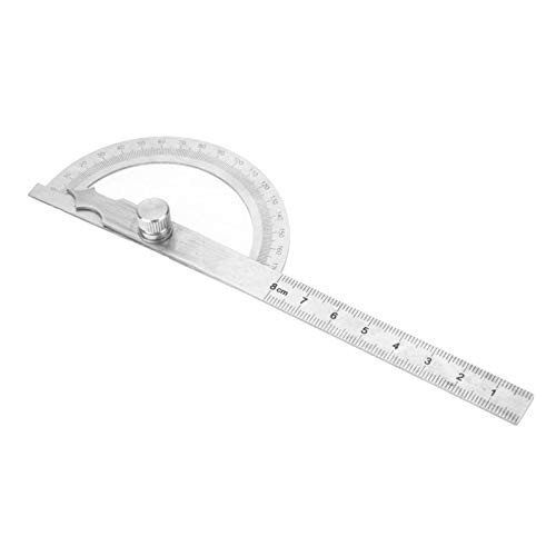 Rotary Arm Measuring Ruler Digital Angle Finder Protractor, Stainless Steel Woodworking Ruler Measure Tool Scale Angle Finder Ruler-80120mm-