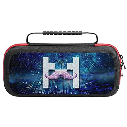 Markiplier Carry Case for Nintendo Switch, Hard Shell Travel Cases with 20 Games Storage Slots  and  Shoulder Strap Storage for Switch Console, Pro Controller, Switch Dock, AC Adapter