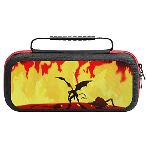 Devilman Carry Case for Nintendo Switch, Hard Shell Travel Cases with 20 Games Storage Slots  and  Shoulder Strap Storage for Switch Console, Pro Controller, Switch Dock, AC Adapter