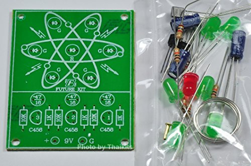 Thaikits Atomic Chasing Light 7 Led [Unassembled Kit- for Learning Electronic