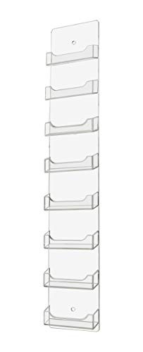 Marketing Holders 8 Pocket Business Card Holder Acrylic Vertical Wall Mount