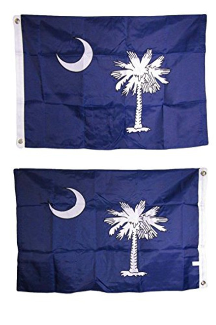 2x3 Embroidered South Carolina Double Sided 210D Sewn Nylon Flag 2'x3' 2 clips PREMIUM Vivid Color and UV Fade BEST Garden Outdor Decor Resistant Canvas Header and polyester material FLAG 2x3 Embroidered South Carolina Double Sided 210D Sewn Nylon Flag 2'x3' 2 clips PREMIUM Vivid Color and UV Fade BEST Garden Outdor Decor Resistant Canvas Header and polyester material FLAG