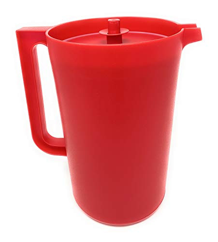 Tupperware Classic Sheer 1 Gallon Push Top Pitcher Starlight Lipstick