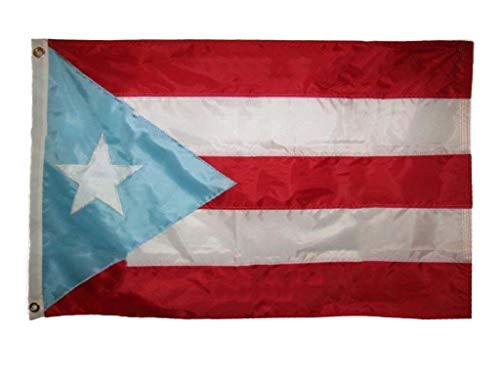AES 2x3 Embroidered Puerto Rico Light Blue Rican 210D Sewn Nylon Flag 2'x3' 2 clips Fade Resistant Double Stitched Premium Penant House Banner Grommets AES 2x3 Embroidered Puerto Rico Light Blue Rican 210D Sewn Nylon Flag 2'x3' 2 clips Fade Resistant Double Stitched Premium Penant House Banner Grommets