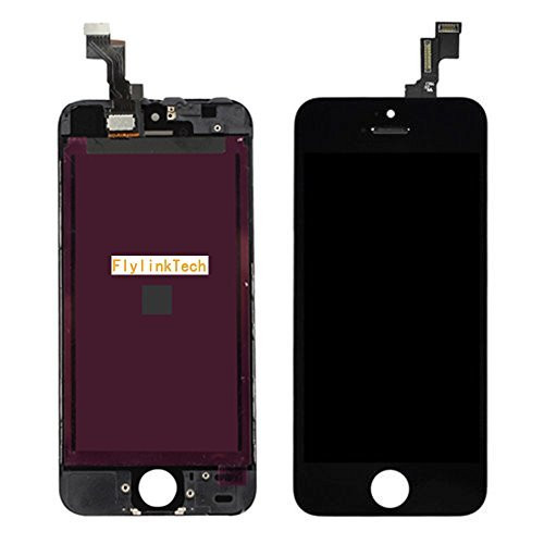 Flylinktech LCD Display Touch Screen Digitizer Full Assembly Screen Replacement with Repair Tools for iPhone 5C-Black