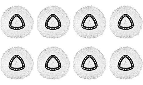 8 Pack Mop Replacement Heads Compatible with Spin Mop, Microfiber Spin Mop Refills, Easy Cleaning Mop Head Replacement